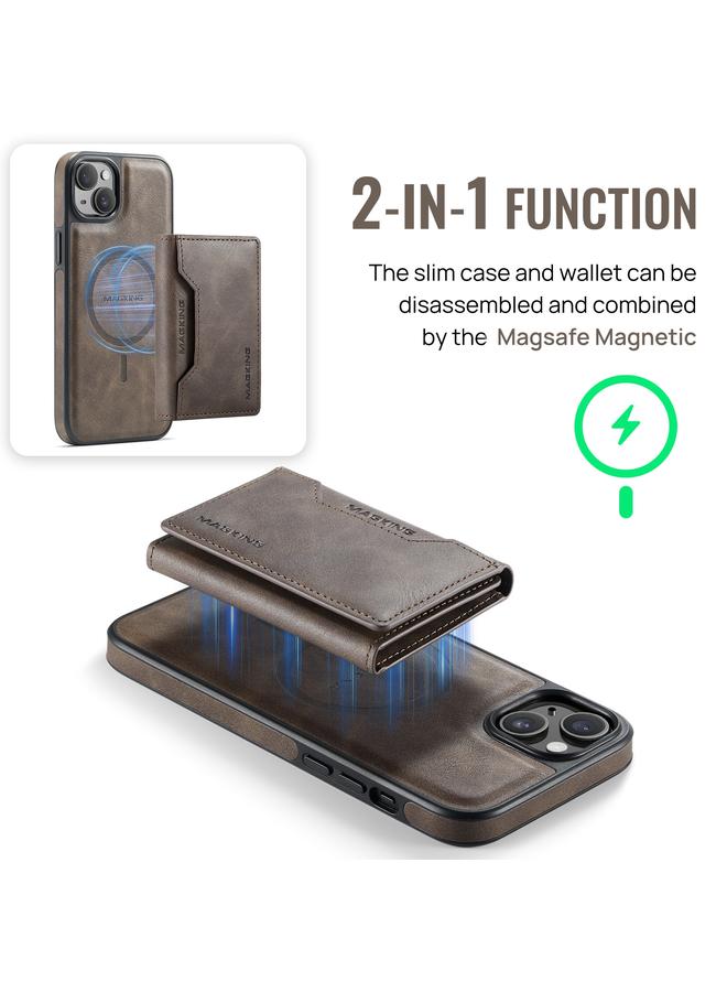 Dg Ming Case For iPhone 14 Plus MAGKING-K2 Series MagSafe RFID Card Bag Detachable Phone Case - Image 5
