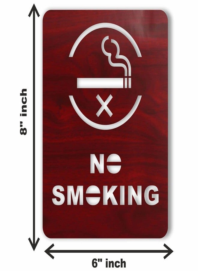 CVANU No Smoking Wooden Signboard Self Adhesive for Restroom, Dispensary, Hotel, Clinic, Restaurant Pack of 2 Size(8inch x 6inch)_cv23 - Image 5