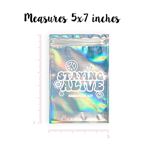 Pop Fizz Designs Stayin' Alive Bachelorette Party Hangover Kits (10 Pack) | Last Disco Hangover Kit Bags | Bachelorette Recovery Kit | 21st Birthday Hangover Kits I Bachelorette Survival Kit - Image 4