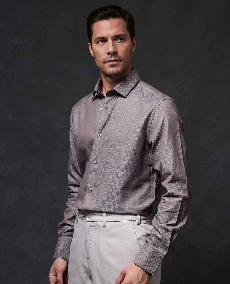 Rare Rabbit Men's Jacquard Shirt