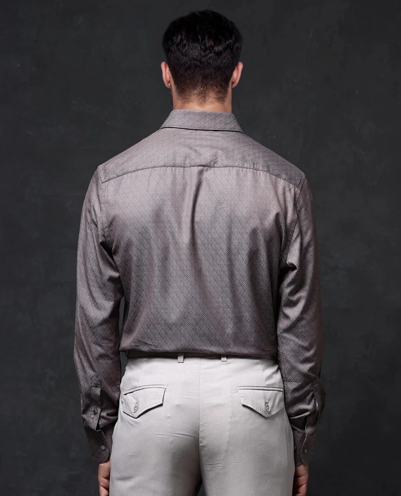 Rare Rabbit Men's Jacquard Shirt