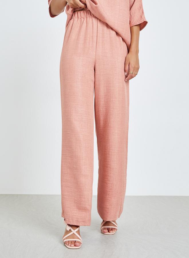 Amirah Peach Oversized Top And Wide Leg Pants Co-Ords - Image 5