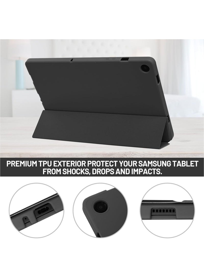Cover for Samsung Galaxy Tab A9 8.7 inch case Soft Flexible Flip Case Cover with S Pen Holder for Samsung Galaxy Tab A9 8.7 inch with Auto Sleep Wake - Trifold Galaxy Tab A9 Black - Image 3