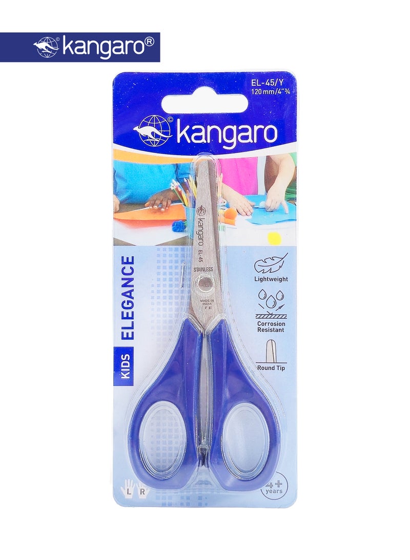 Kangaro Kids School Scissors 120mm Round Tip Stainless Steel - Image 2