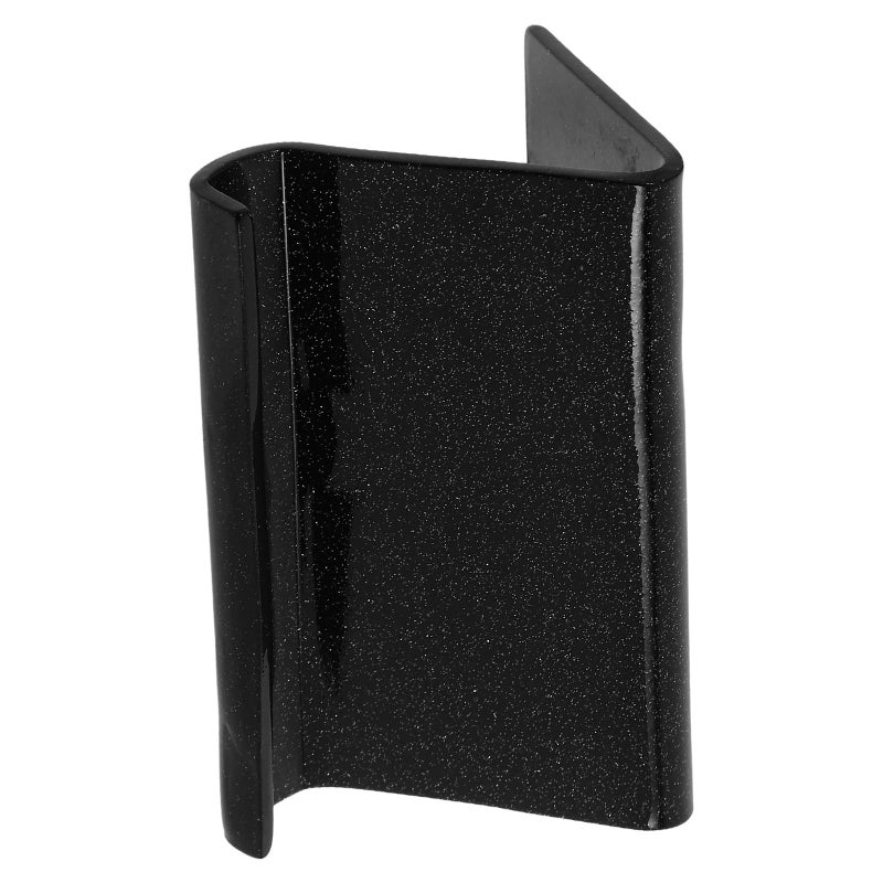 Black Glitter Acrylic Cell Phone Stand and Business Card Holder Portable Desk Organizer - Image 2