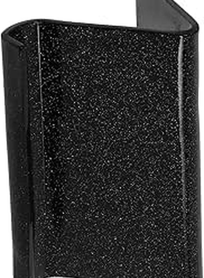 Black Glitter Acrylic Cell Phone Stand and Business Card Holder Portable Desk Organizer - Image 1