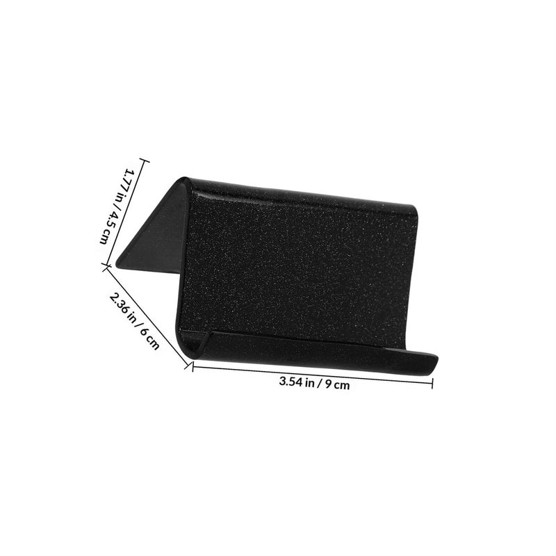 Black Glitter Acrylic Cell Phone Stand and Business Card Holder Portable Desk Organizer - Image 3