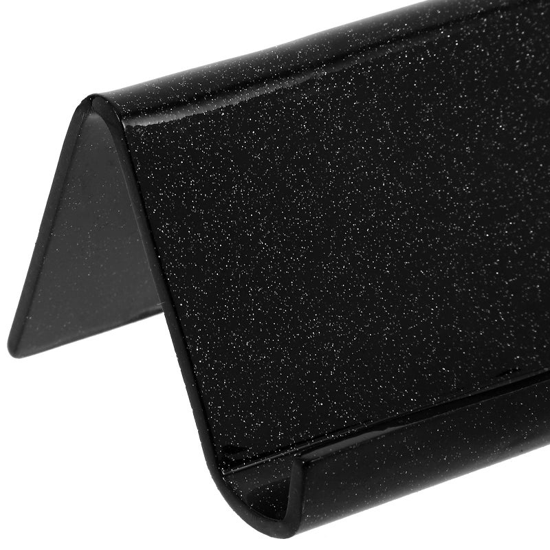 Black Glitter Acrylic Cell Phone Stand and Business Card Holder Portable Desk Organizer - Image 4