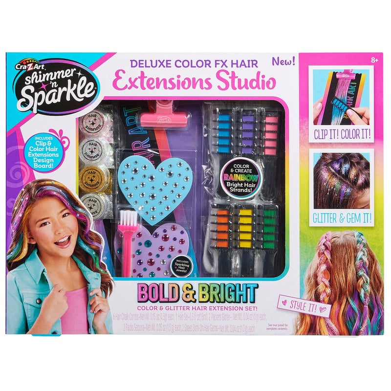 Cra-Z-Art Shimmer N Sparkle FX Hair Extensions Value Set - Image 1