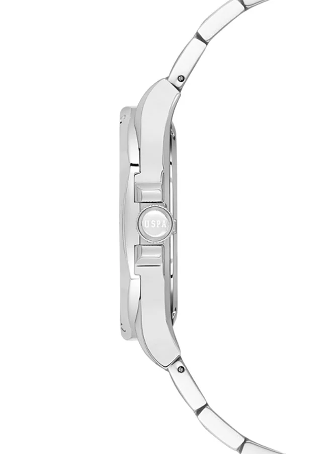 U.S. Polo Assn. Fundamental Stainless Steel Bracelet Quartz Analog Watch for Men, 41mm
