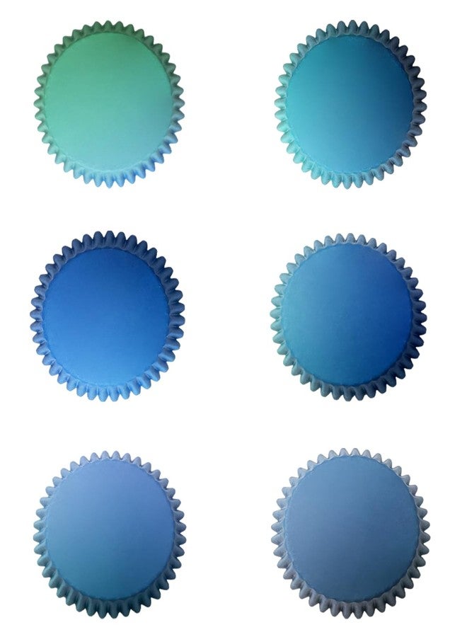 qiqee 300PCS Gradient Cupcake Liners Medium Cupcake Cups 6 Designs Cupcake Papers Baking Cups Cupcake Wrappers (Standard Size) - Image 2