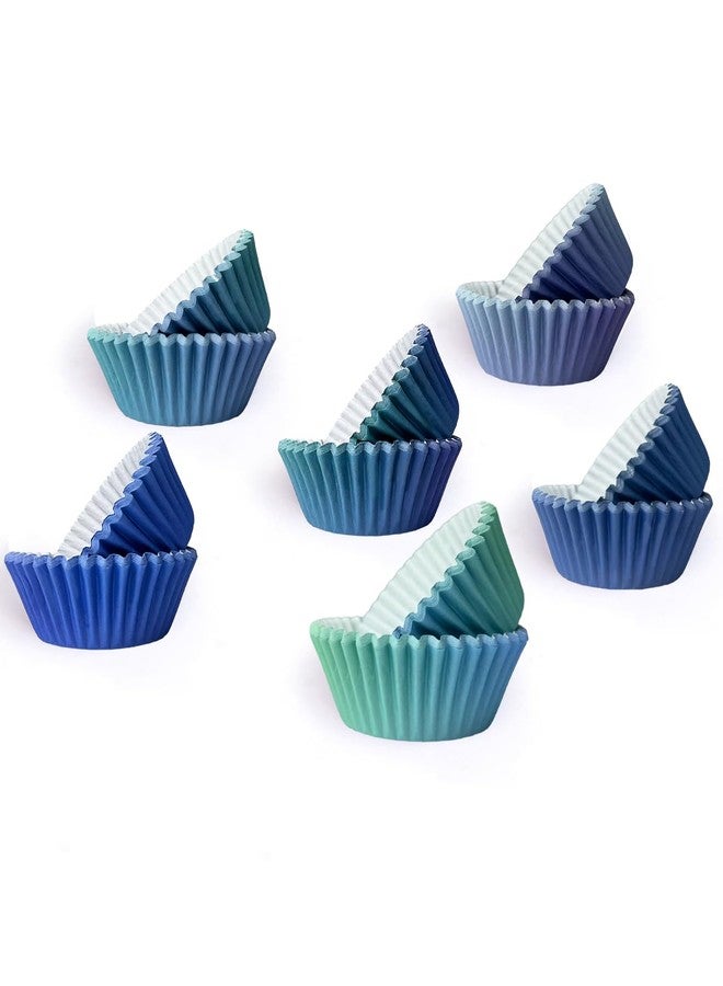 qiqee 300PCS Gradient Cupcake Liners Medium Cupcake Cups 6 Designs Cupcake Papers Baking Cups Cupcake Wrappers (Standard Size) - Image 3