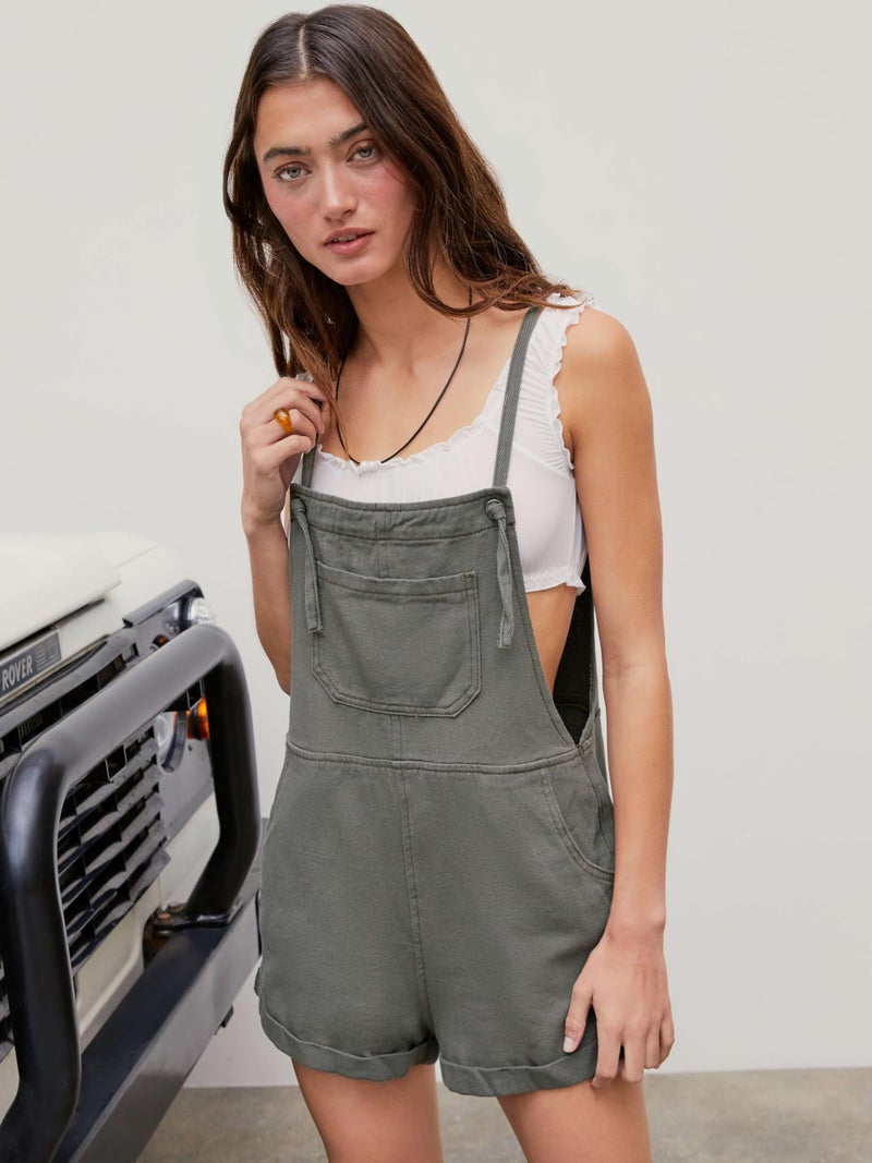 CIDER Overall Shorts For Women Jean Denim Rompers Adjustable Strap Loose Fit Overalls Summer Casual Outfits with Pockets - Image 2