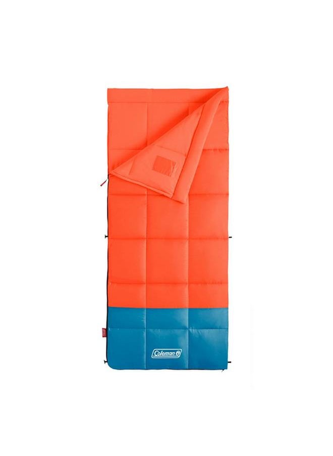كولمان - كيس نوم مستطيل الشكل من Kompact 40°F باللونين البرتقالي والأزرق 75 × 33 بوصة 2000037218 - Image 1