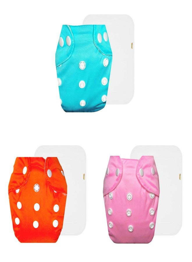 Dumbledo Lite Cloth Diaper with Cotton Insert (Pack of 3) | Soft & Gentle | Breathable | Easy to Clean | Perfect for Indian Summers | 3 Months - 2 Years | Unisex Baby - Image 1