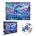 Lirches 1000 Piece Aurora Dragon Puzzle for Adults Vibrant Blue Purple Large Challenging Jigsaw Puzzle for Family Interactive Game Puzzle DIY Home Decoration Brain Challenge Gift - Image 4