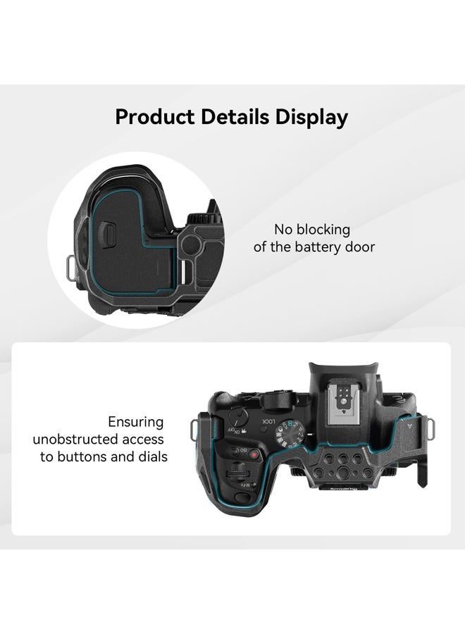 SmallRig R7 Cage for Canon R7, Aluminum Alloy R7 cage with Quick Release Plate for Arca Stand, Cold Shoe, NATO Rail and Threaded Holes, Formfitting Camera Cage Video Rig for Canon R7-4003 - Image 4