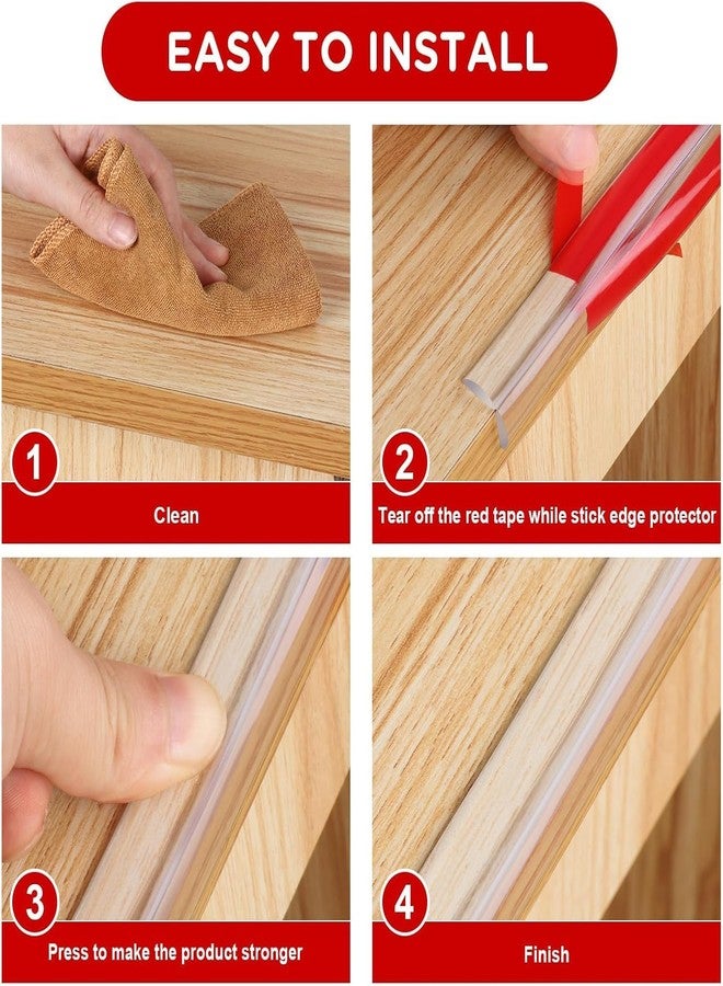 Bitnex 3-Meter Silicone Edge Protector Strip with 4 Corners,Baby Proofing Edges & Furniture Corner Guard,Corner Protector,Edge Safety Bumpers for Sharp Corners, Furniture, Cabinets, Tables, Drawers - Image 5