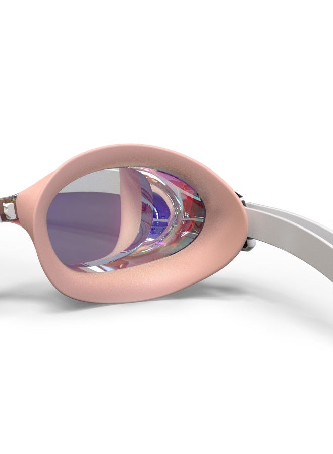 NABAIJI Swimming Goggles – One Size Fits All, White Frame with Pink Pearl Mirror Lenses, Anti-Fog UV Protection - Image 5