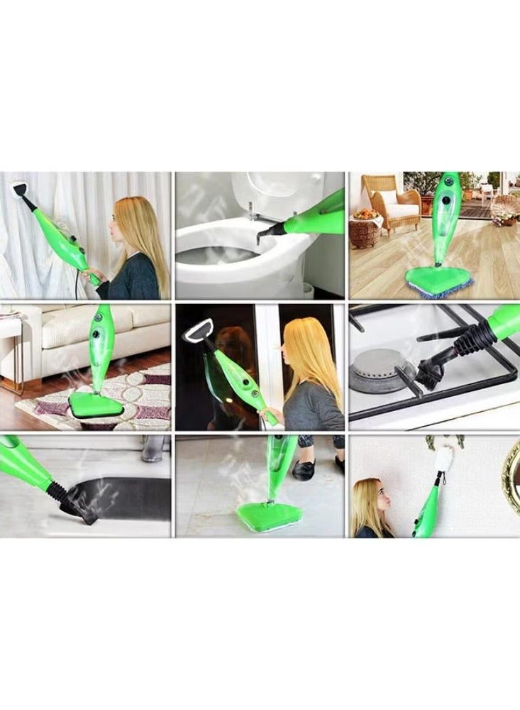 5-In-1 Portable Steam Mop Cleaner Set 0.38L x5 Green/Black/White  - Image 4