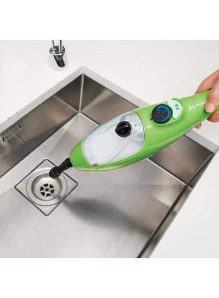 5-In-1 Portable Steam Mop Cleaner Set 0.38L x5 Green/Black/White  - Image 2