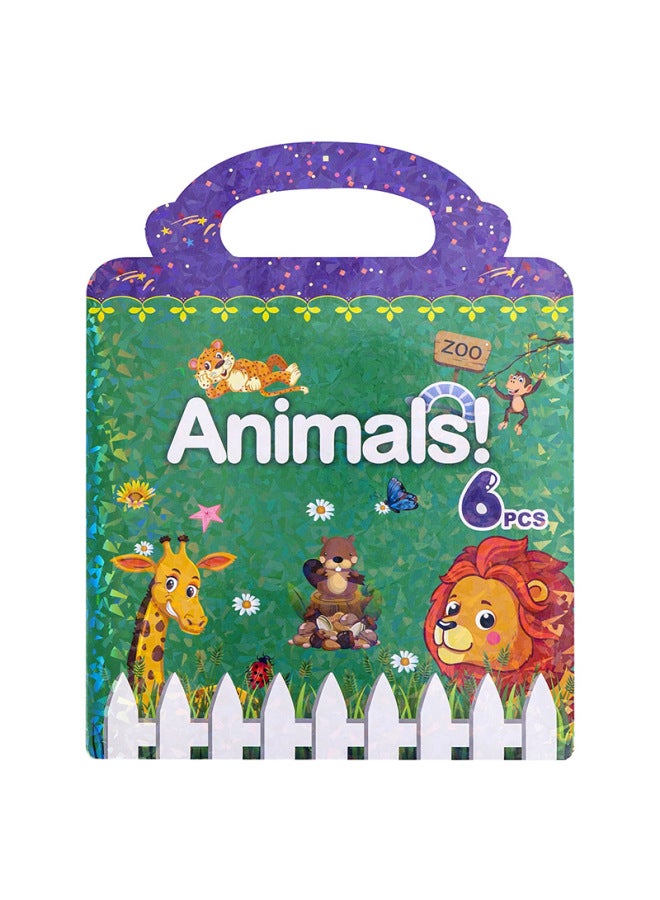 Dingji Direct Waterproof Children's Scene Quiet Book Cognitive Early Education Animal World Dinosaur Ocean Insect Farm - Image 1