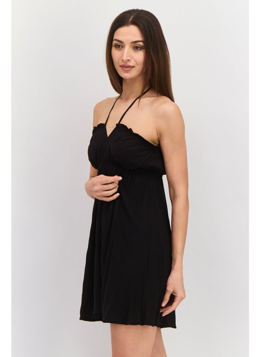 Cotton On Women Solid Mini Dress, Black  - Image 2