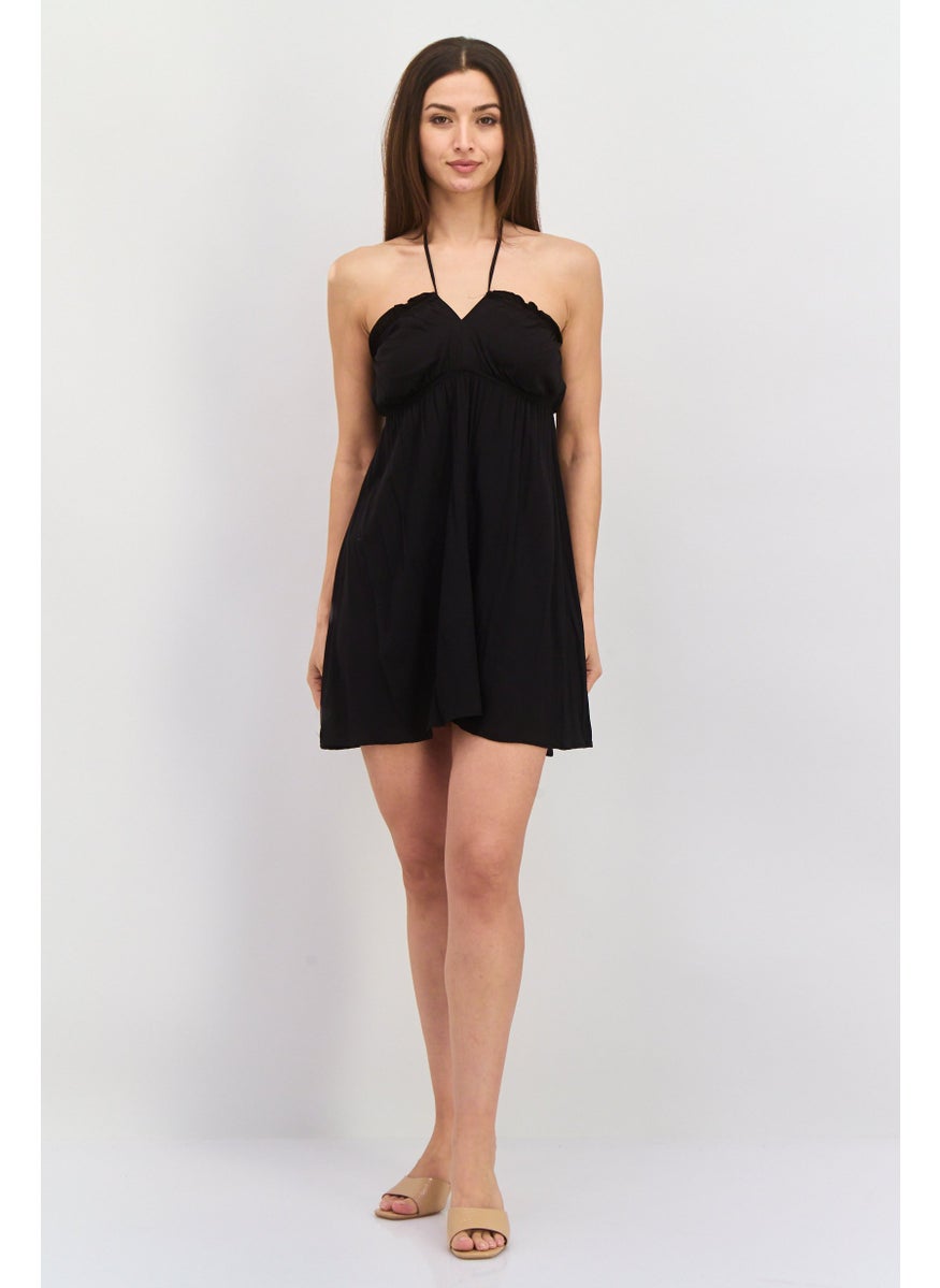 Cotton On Women Solid Mini Dress, Black  - Image 4