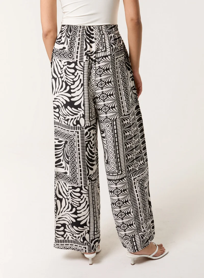 بلو فانيلا Abstract Print Trousers