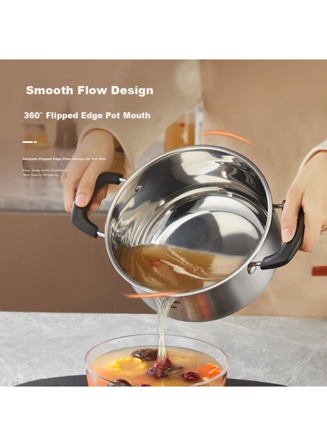 Joyoung Soup Pot, 316l Stainless Steel, Noodle Cooking Pot, Small Milk Pot, Baby Food Pot, Stew Pot, Soup Pot, 22cm Small Hot Pot, Ct534 - Image 2