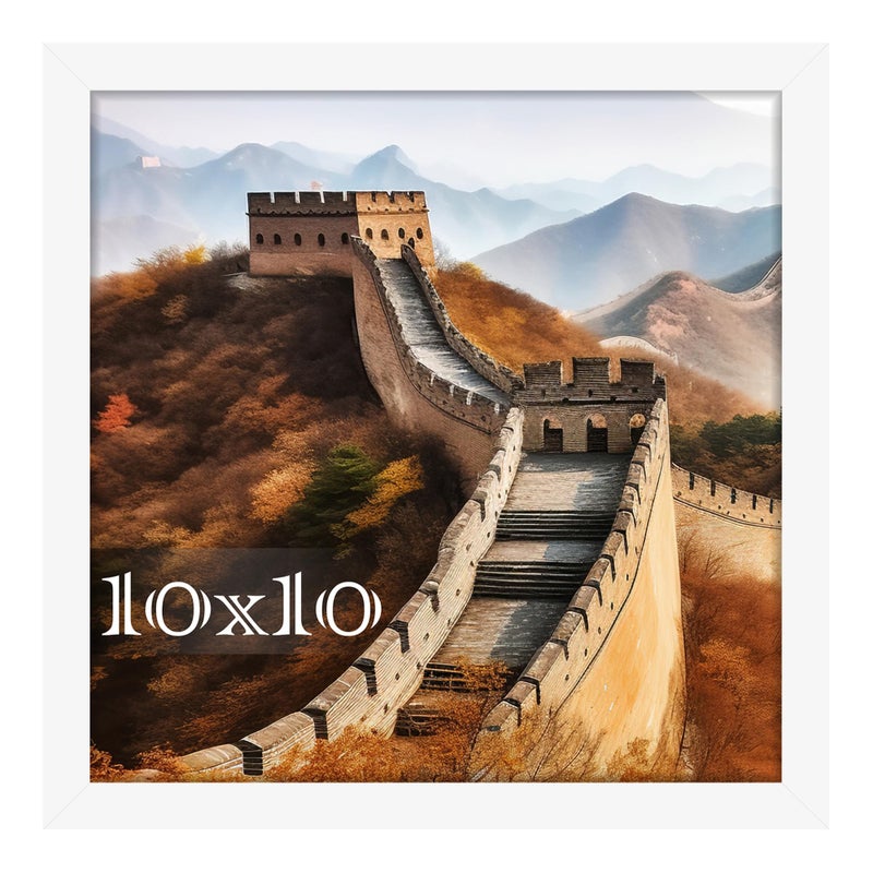 Picrit 10x10 Picture Frame  Photo Frame for Wall Mounting Display  White - Image 1