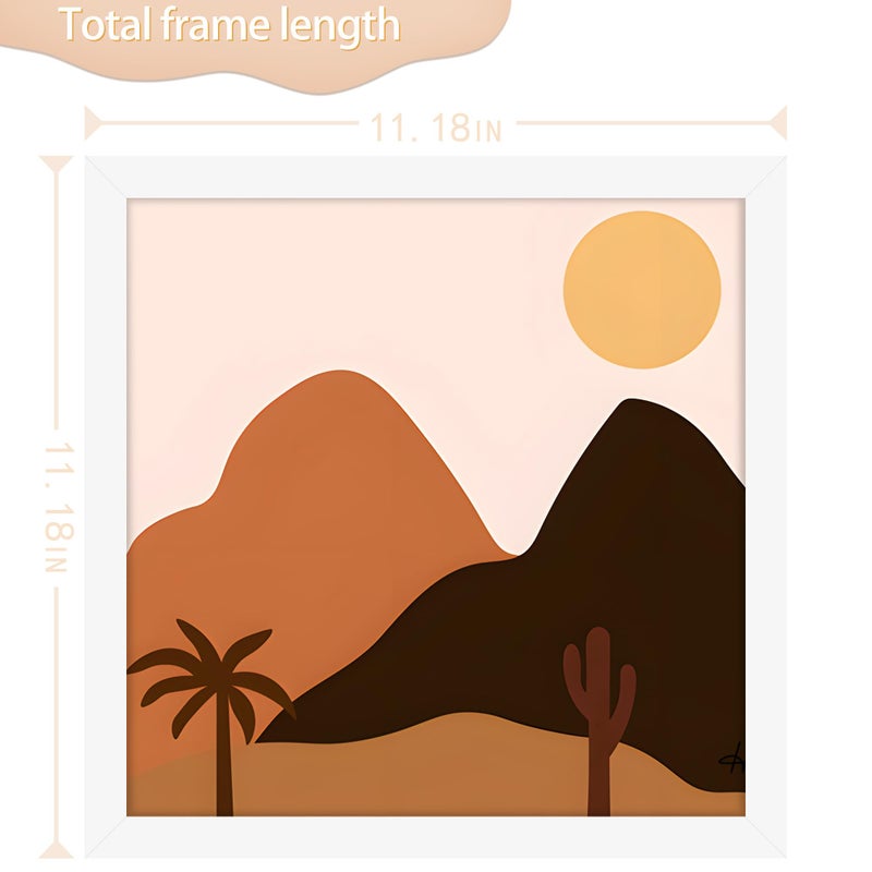 Picrit 10x10 Picture Frame  Photo Frame for Wall Mounting Display  White - Image 2