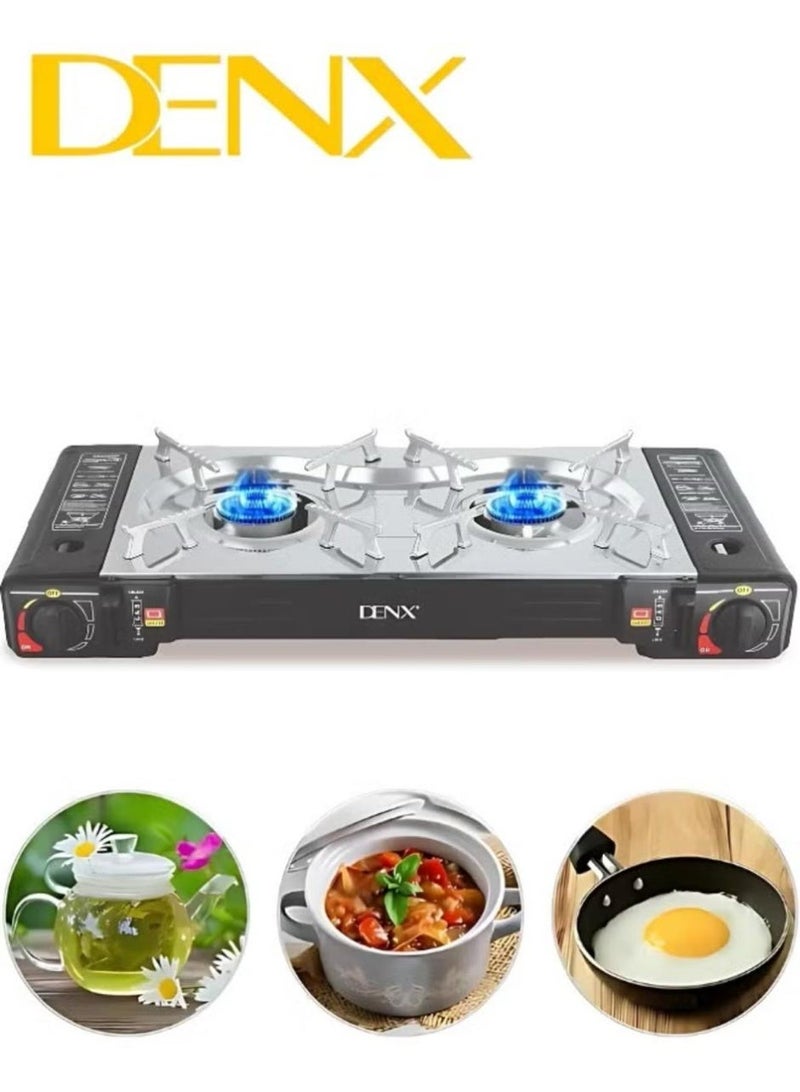 Denx Portable Single Gas Stove, 2200 Watts, Suitable for Indoor and Outdoor Cooking - Image 2