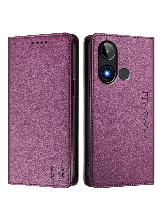 S-TOP Case For BLU C9 RC01 Dual-Folded Magnetic Suction RFID Leather Phone Case - Image 2