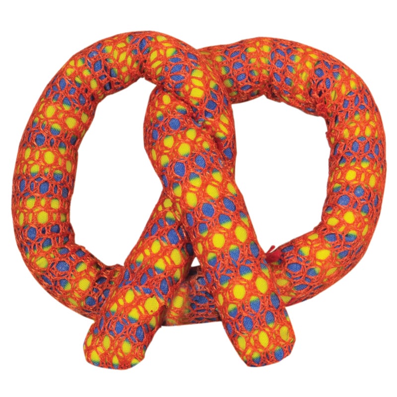 Catstages Plaque Away Pretzel Cat Toy Interactive Catnip Dental Chew Toy to Help Clean Teeth Fun for Play and Chewing Orange - Image 2