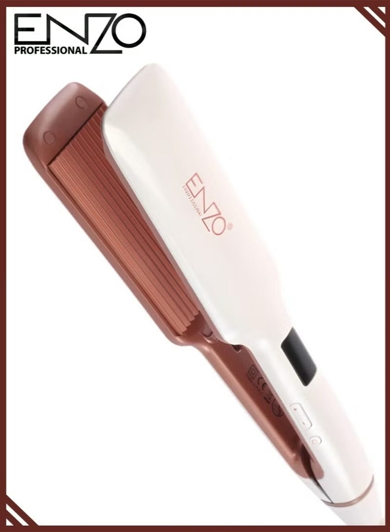 ENZO EN-3890 Ceramic Hair Crimper – Professional 3D Wave & Corn Style Hair Styler with Digital Display for Volume & Texture - Image 4