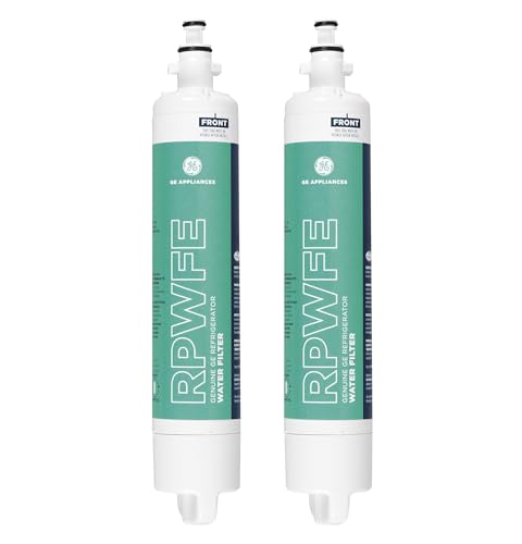 GE RPWFE Refrigerator Water Filter, Genuine Replacement Filter, Certified to Reduce Lead, Sulfur, and 50+ Other Impurities, Replace Every 6 Months for Best Results, Pack of 2 - Image 1