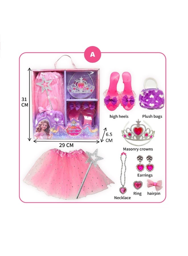 JAYATO Princess Dress set with Shoes, Exquisite Accessories, Children's Playhouse toys, girl doll dress-up gifts, Birthday Gifts for Girls (two colors are random) - Image 2