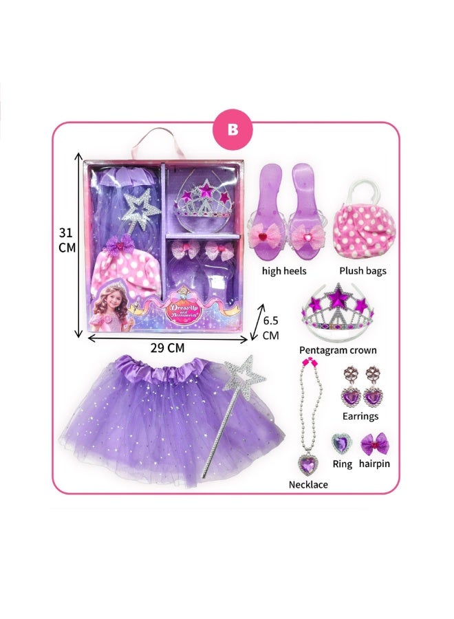 JAYATO Princess Dress set with Shoes, Exquisite Accessories, Children's Playhouse toys, girl doll dress-up gifts, Birthday Gifts for Girls (two colors are random) - Image 3