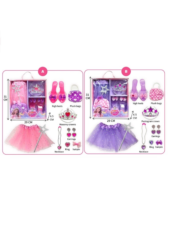 JAYATO Princess Dress set with Shoes, Exquisite Accessories, Children's Playhouse toys, girl doll dress-up gifts, Birthday Gifts for Girls (two colors are random) - Image 4