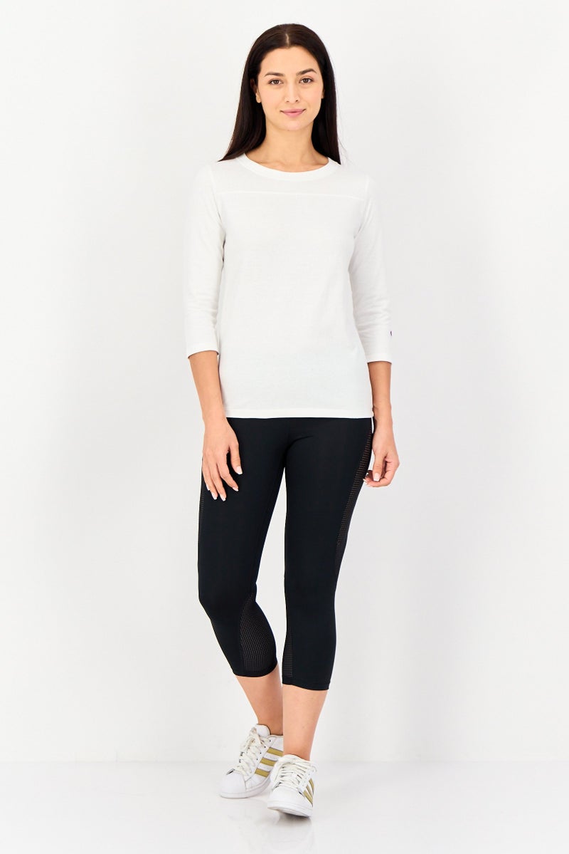 Champion Women Sportswear Fit Long Sleeve Outdoor T-Shirt, White - Image 3