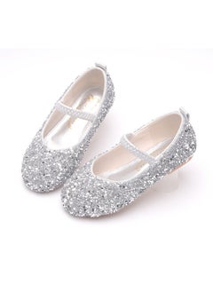 Generic Girls leather shoes soft sole crystal shoes little girl princess shoes performance stage shoes  - Image 4