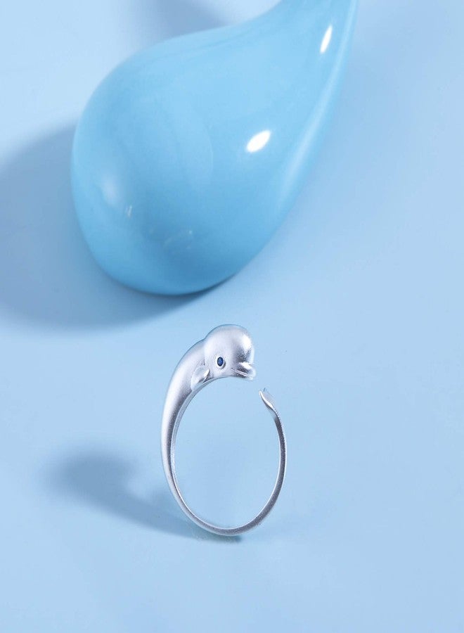 Helen de Lete Beluga White Whale S925 Sterling Silver Adjustable Ring - Image 3