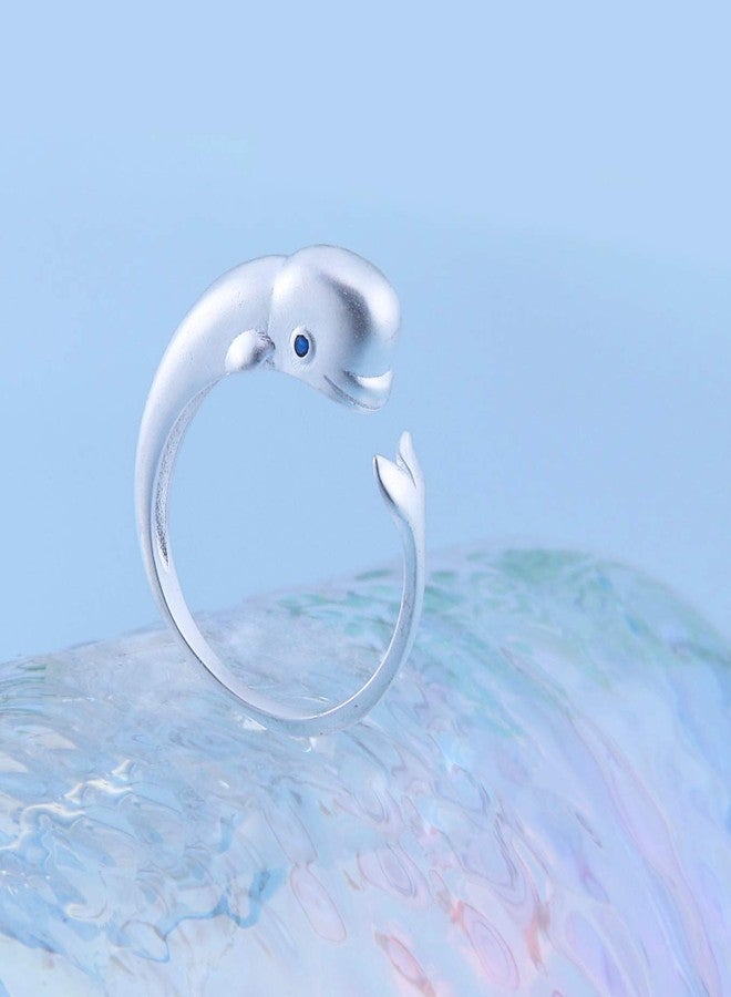 Helen de Lete Beluga White Whale S925 Sterling Silver Adjustable Ring - Image 4