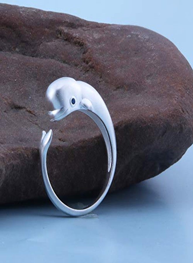 Helen de Lete Beluga White Whale S925 Sterling Silver Adjustable Ring - Image 5