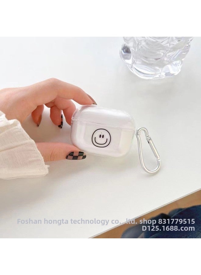 Digital Computer/iphone Protective Case - Fashionable Stylish Design Multiple Colors Available-Color:Round Face Carabiner Independent Packaging-Applicable Model:Airpods Pro - Image 1
