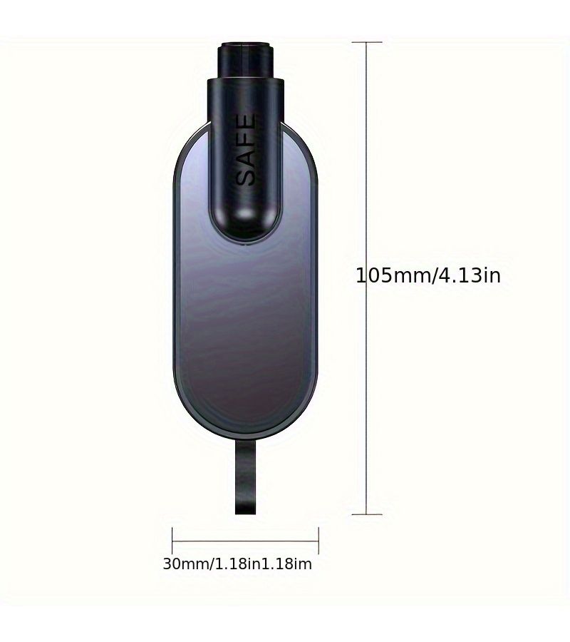 Black 2in1 Spring Loaded Seatbelt Cutter Glass Breaker Portable Keychain Car Emergency Escape Tool - Image 2