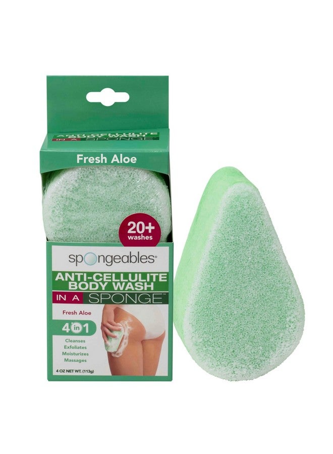 spongeables Anti Cellulite Body Wash In A 20+ Wash Sponge, Fresh Aloe, 1 Count - Image 1