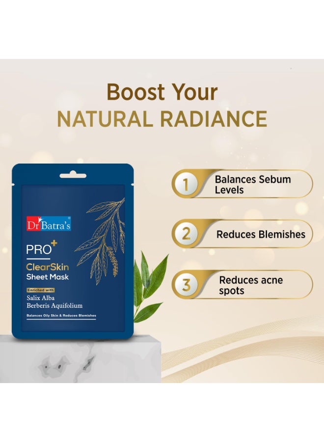 Dr Batra's PRO+ Clear Skin Sheet Mask (25 g) - Image 2