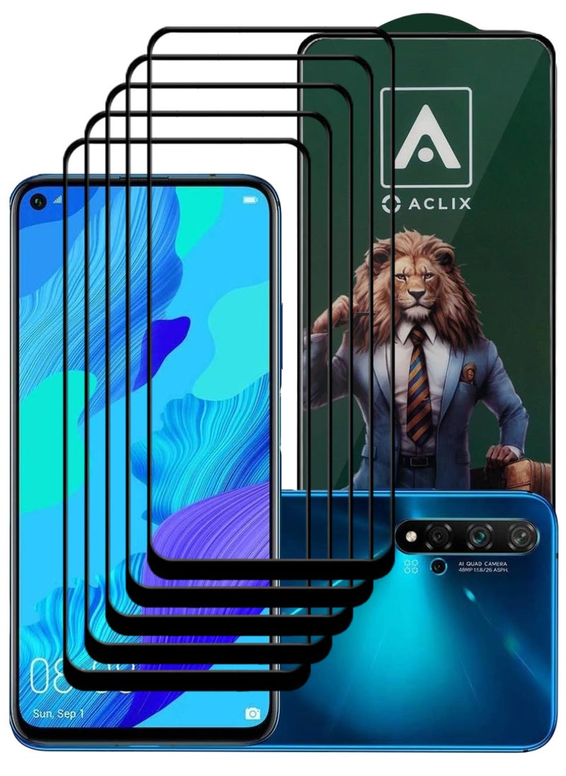 ACLIX 5 Pieces Antistatic ESD Dustproof Premium Quality High Definition Tempered Glass Screen Protector Designed For Huawei nova 5T - Image 1